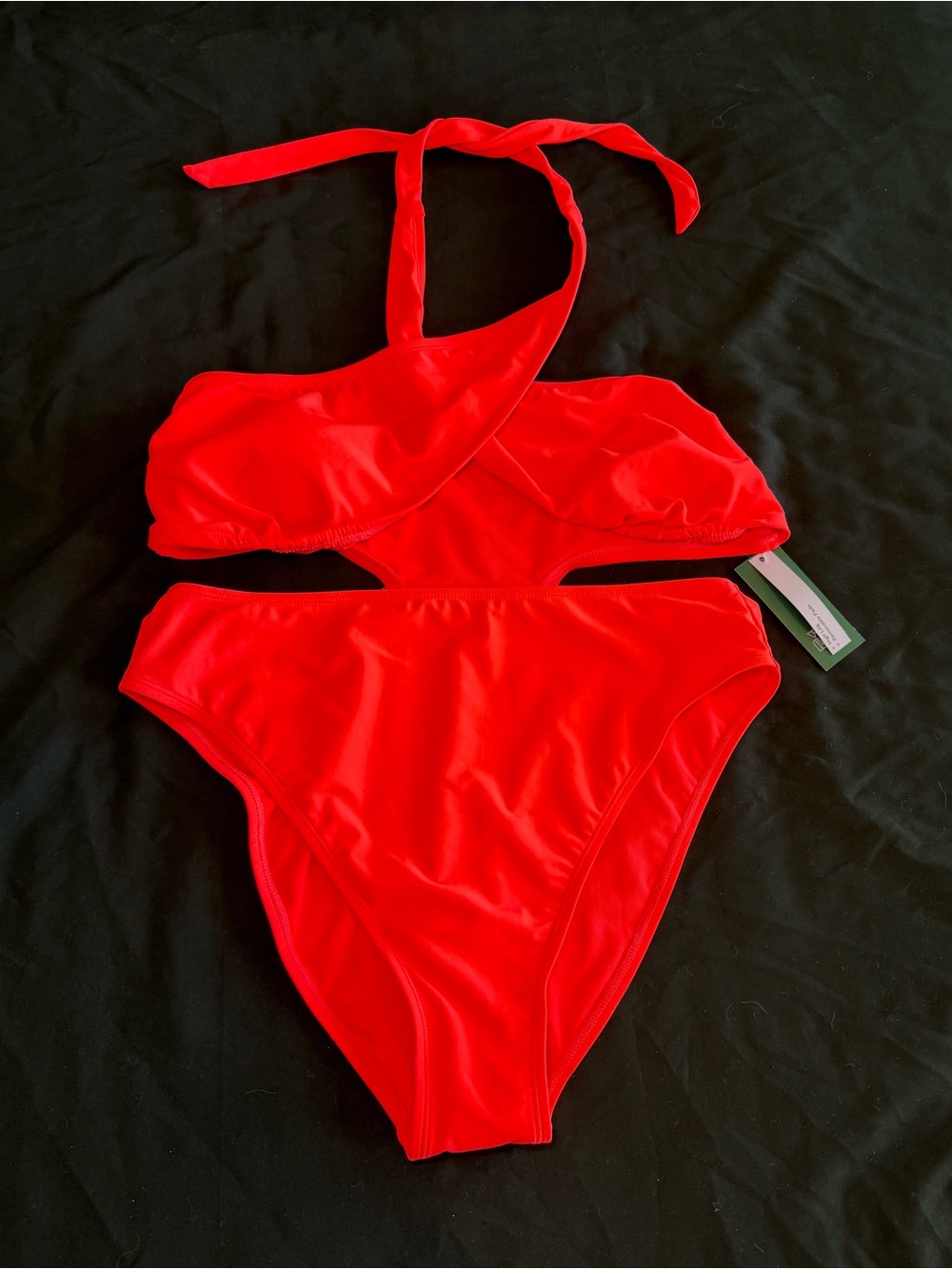 Wild Fable Front Cross Halter Top One Piece Swimsuit Women’s Size XL NWT